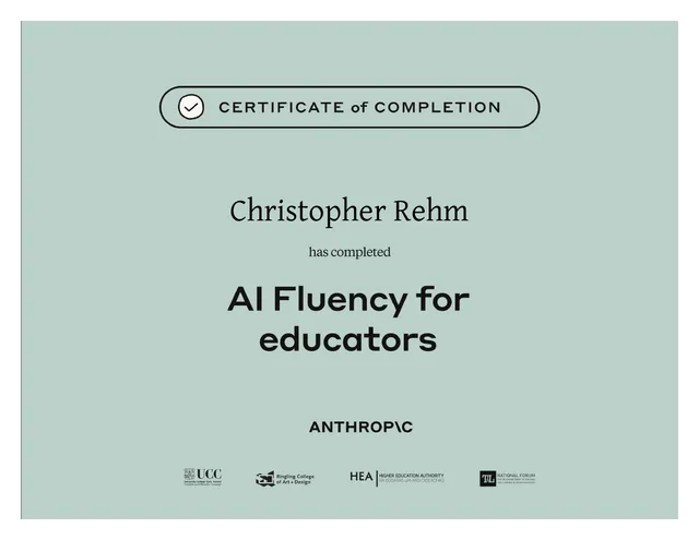 Certificate: AI Fluency for Educators
