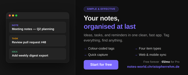 Notes World — Notizen-App
